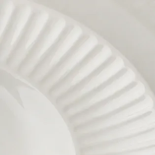 Azur crème (3-delig), ribbelrand
