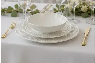 Azur crème (3-delig) in gebruik, bedrijfsevenement