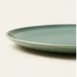 Omalley groen (dinerbord), van opzij