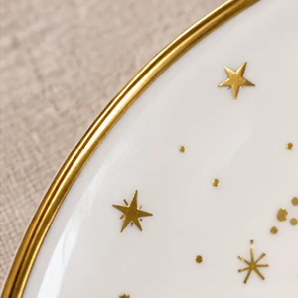 Servies Village goud (2 maten), de gouden rand