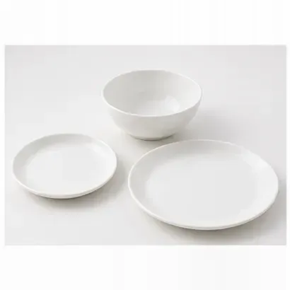 Porselein wit (3-delig), de drie delen