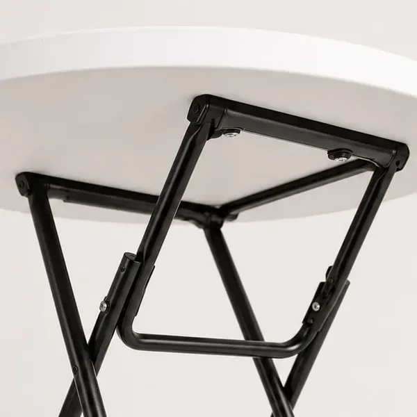 Statafel rond, detail afwerking