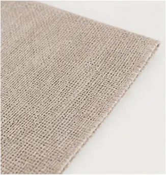 Tafelloper jute, naturel, de randafwerking