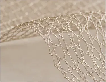Tafelloper mesh, champagne, de valling