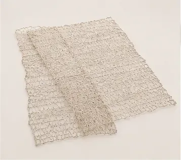 Tafelloper mesh, champagne, de loper, opgevouwen