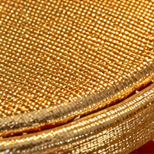 Trommel rood en goud, gouden bovenkant