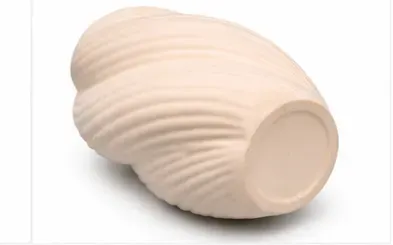 Vaas, beige spiraal, onderkant