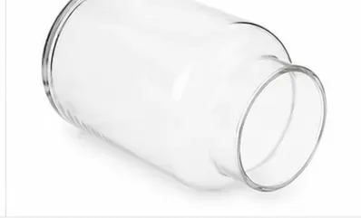 Hoge glazen vaas, onderkant