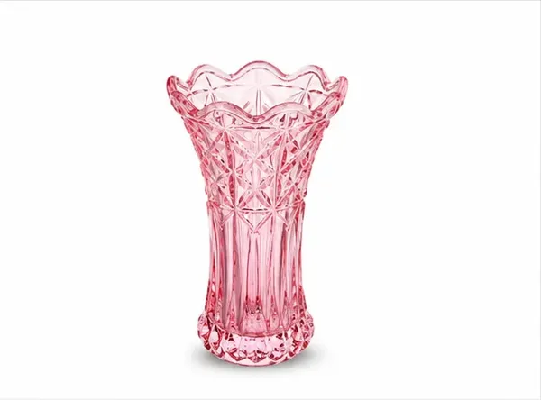Glazen vaas, roze, objectfoto
