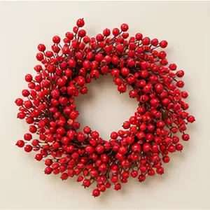 Veenbessenkrans, rood, de krans