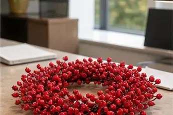 Veenbessenkrans, rood in gebruik, bedrijfsevenement